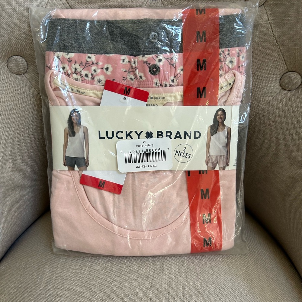 Lucky Brand Light Pink Tank & Shorts Set - Picture 3 of 3